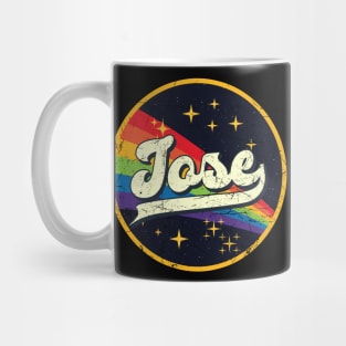 Jose // Rainbow In Space Vintage Grunge-Style Mug